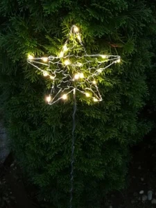LED Gartenstecker Stern mit Sternen Weihnachtsdeko Beleuchtung Outdoor Deko - Bild 1 von 7
