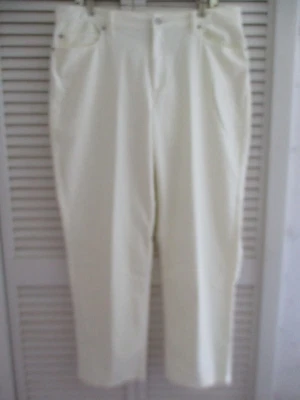EILEEN FISHER STRAIGHT ANKLE PANTS ORGANIC COTTON STRETCH CORDUROY 16 NEW - Image 1 of 4