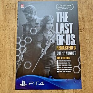 THE LAST OF US REMASTERED -  OFFICIAL A2 PROMO POSTER (NO GAME) - JOEL & ELLIE