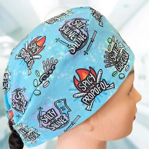 PREMIUM Salty Saline Surgical Cap| Healthcare|Scrub Cap| PA|RN |CNA |OR |MD|Tech - Picture 1 of 4