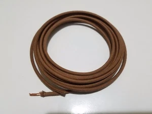 5 feet Vintage Braided Cloth Covered Primary Wire 16 gauge 16g ga Solid Brown - Picture 1 of 3