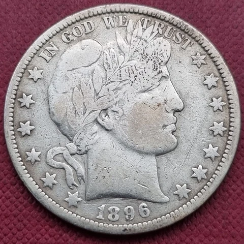 1896 O Barber Half Dollar 50c Better Grade #38508 Cover