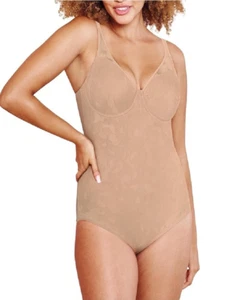 NUEVO CON ETIQUETAS Bali 38DD Cuerpo Ultra Ligero Modelador Más Breve Encaje Control Firme Beige Desnudo ($62) - Imagen 1 de 14