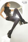 Levante Calze Diamond Patterned Tights Grey Or Moka S/M M/L