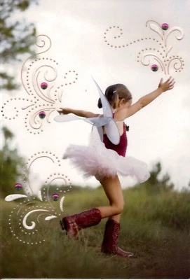 Happy Birthday Fairy Princess In Cowboy Boots Girly Girl Twirl Hallmark Card - Image 1 of 3