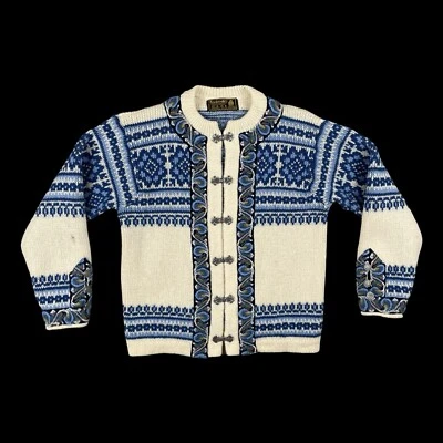 Cárdigan suéter vintage de lana Nordstrikk para mujer 42 Nordic Fair Isle Scandi Ski Foto 1 de 4