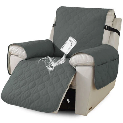 Capa de sofá reclinável antiderrapante 100% impermeável, capa reclinável de alça elástica para animais de estimação, - Imagem 1 de 4