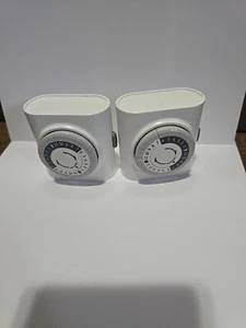(2-Pk) GE Indoor Plug-In 24-Hour Mechanical Timer White 56177 - Picture 1 of 4