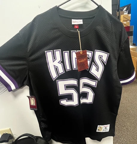 Men's Mitchell & Ness Jason Williams Black Sacramento Kings Mesh T-Shirt Cover