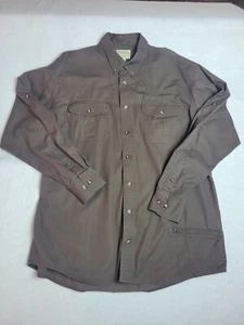 Cabelas Herrenhemd grau. Gr. M 100% Baumwolle Langarm Button Down - Bild 1 von 13