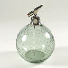 Vintage Czech Glass Atomizer Perfume Bottle Controlled Bubble Smoky Gray