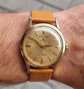 Swiss 1955 Favre Leuba Searaider Gold Plated Mechanical Men's Watch - SERVICED - Picture 1 of 15