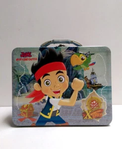 DISNEY JAKE & THE PIRATES Metal Tin Lunch Box Kids Boys Toy Gift Tote Treat Bag - Picture 1 of 9
