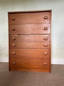 Stag Teak Tallboy 6 draw chest. 1967. Excellent condition - Picture 1 of 4