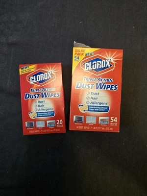 Clorox triple acción toallitas antipolvo caja de 54 y caja de 20 ambas sin abrir Foto 1 de 2