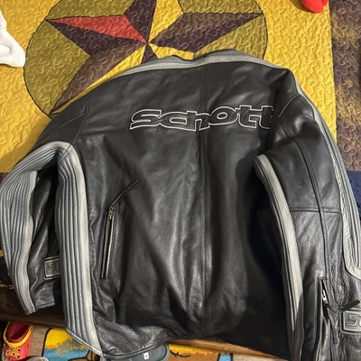 SCHOTT Vintage 5XL机车皮夹克 — 第 1/4 张图片