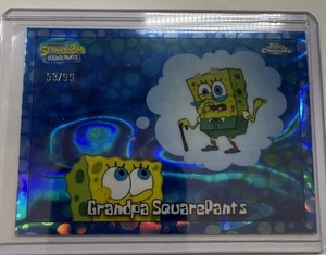 2025 Topps Chrome SpongeBob Squarepants Grandpa Squarepants Bubblefractor /99 - Picture 1 of 2