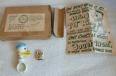 1950's? DONALD DUCK LIVING TOY RING - Pep Cereal Disney Premium With... - Image 1 of 4