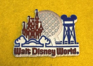 Vintage Walt Disney World Refrigerator Magnet Epcot Castle - Picture 1 of 3