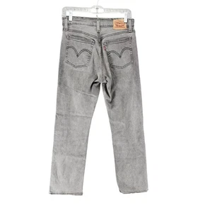 Levis Jeans Womens 28 Wedgie Straight Gray Stretch Mid Rise Button Fly - Picture 1 of 15