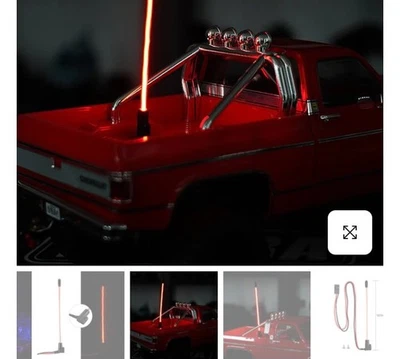 INJORA INJL44-RD Micro Crawler Luz LED Látigo (Rojo) (Lado Fijo) Foto 1 de 4