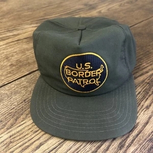 Official U.S. Border Patrol Snapback Hat Green Vintage Made In The USA New Era - Picture 1 of 4