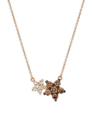 LeVian 14K Rose Gold Pendant Necklace with 0.53 ct. White and Chocolate Diamond - Image 1 of 4