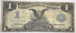 1899 $1 One Dollar Black Eagle Silver Certificate Bank Note VG Speilman White - Picture 1 of 2