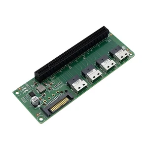 PCIe 4.0 Slot Expansion Board 4 Port SFF-8654 to PCIe X16 Slot Adapter M.28017 - Afbeelding 1 van 8