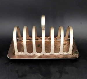 Vintage E.P.N.S Silver Plated 6 Slice Toast Rack With Removable Crumb Tray. - Picture 1 of 13