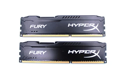 Kingston HyperX FURY _ 8GB RAM Kit _ DDR3-1600 MHz _ 1.5v _ HX316C10FBK2/8 - Image 1 of 3