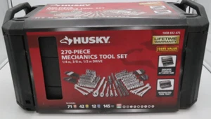 Mechanics Tool Set 270 Piece Husky Mechani'c Tools Set 3 Drawer Case Box - Picture 1 of 1
