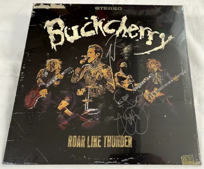 BUCKCHERRY Roar Like Thunder Autographed Signed LP Vinyl Josh Todd Stevie D NEW - Image 1 of 4