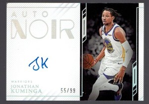 2022-23 Panini Noir Jonathan Kuminga Autograph Auto Basketball Card 55/99 READ