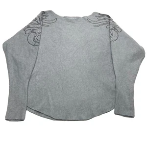Liquid by Sioni Damen M Pullover grau Strass verziert Oberteil Medium gebraucht, in einwandfreiem Zustand süß - Bild 1 von 9