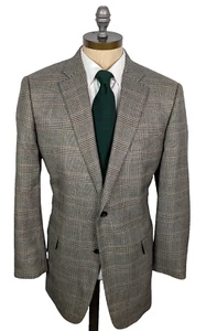 JOHN W. NORDSTROM 100% Cashmere Sz 44XL Plaid Check Sport Coat Dual Vent - Picture 1 of 7