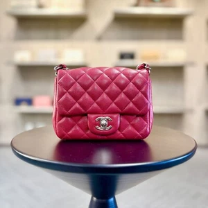 Chanel Caviar Quilted Mini Square Flap Red - Picture 1 of 10