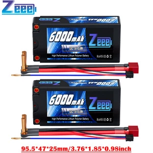 2xZeee 2S 7.6V Lipo Akku 6000mAh 120C+5mm Bullet to T Stecker Hardcase Batteries - Bild 1 von 7