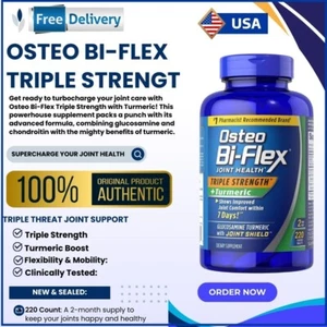 Osteo Bi-Flex Triple Strength with TURMERIC / 220 / NEW & SEALED FREE SHIPPING - Picture 1 of 2