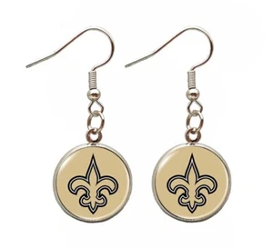 New Orleans Saints Football Team Earrings Fan Decor Merch Jewelry - Picture 1 of 1