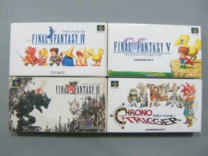 Final Fantasy IV V VI & Chrono Trigger Set SFC Super Famicom w/ Box Japan Rare - Picture 1 of 3