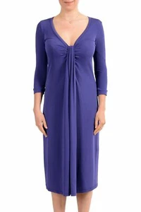 John Galliano Women's Purple A-Line Stretch Dress US S IT 40 - Picture 1 of 6