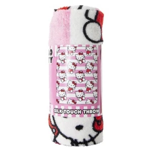 Sanrio Hello Kitty Stripes Silk Touch Blanket 40in x 50in - Picture 1 of 3