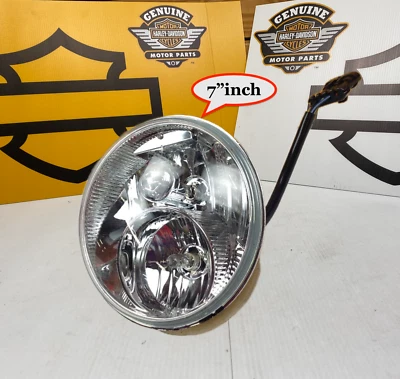 🔥OEM 84-23 Harley Touring 7" luz de doble cabezal faro y arnés de cableado🔥 Foto 1 de 4