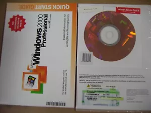 MICROSOFT WINDOWS 2000 PROFESSIONAL WITH SP4 FULL OPERATING SYSTEM MS WIN PRO - Picture 1 of 4