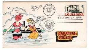 #1197 Louisiana Statehood 1962 FDC - Jack Follows Hand-Painted Add-on - Picture 1 of 2