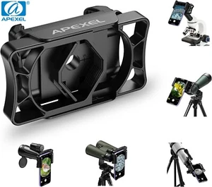 Adaptador Universal para Smartphone APEXEL para Telescopio Soporte Teléfono Diámetro 23-50mm - Imagen 1 de 9