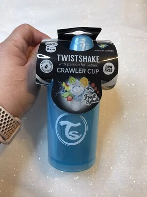 NEW Twist Shake Twistshake Crawler Toddler Sippy Cup 10oz 8+ Months Blue  - Image 1 of 4