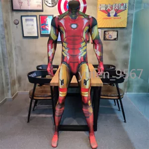 Iron Man Jumpsuit Cosplay Costume Tony Stark Bodysuit Outfits Zentai Party Suit - Picture 1 of 9