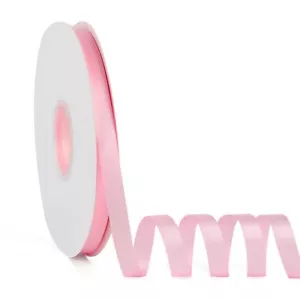 Double Faced Solid Color Baby Pink Satin Ribbon 3/8" X 50 Yards Continuous Hi... - Picture 1 of 8